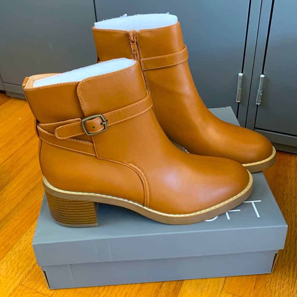LOFT - Tan Ankle Riding Bootie NIB